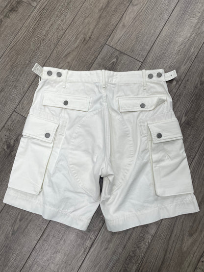 32-RRL White Regiment Ripstop Cargo Shorts