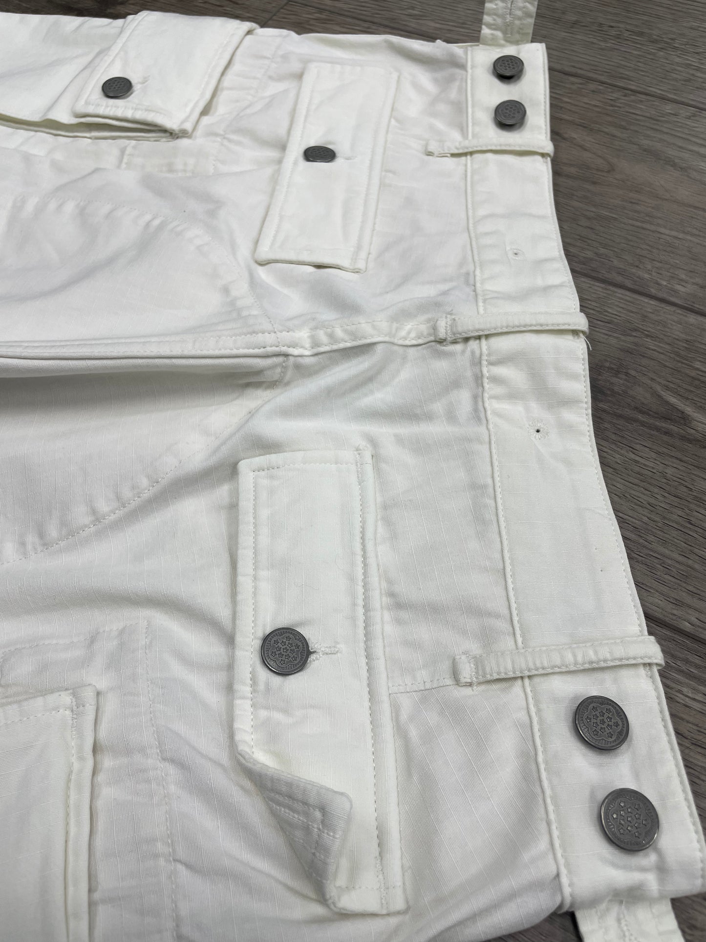 32-RRL White Regiment Ripstop Cargo Shorts