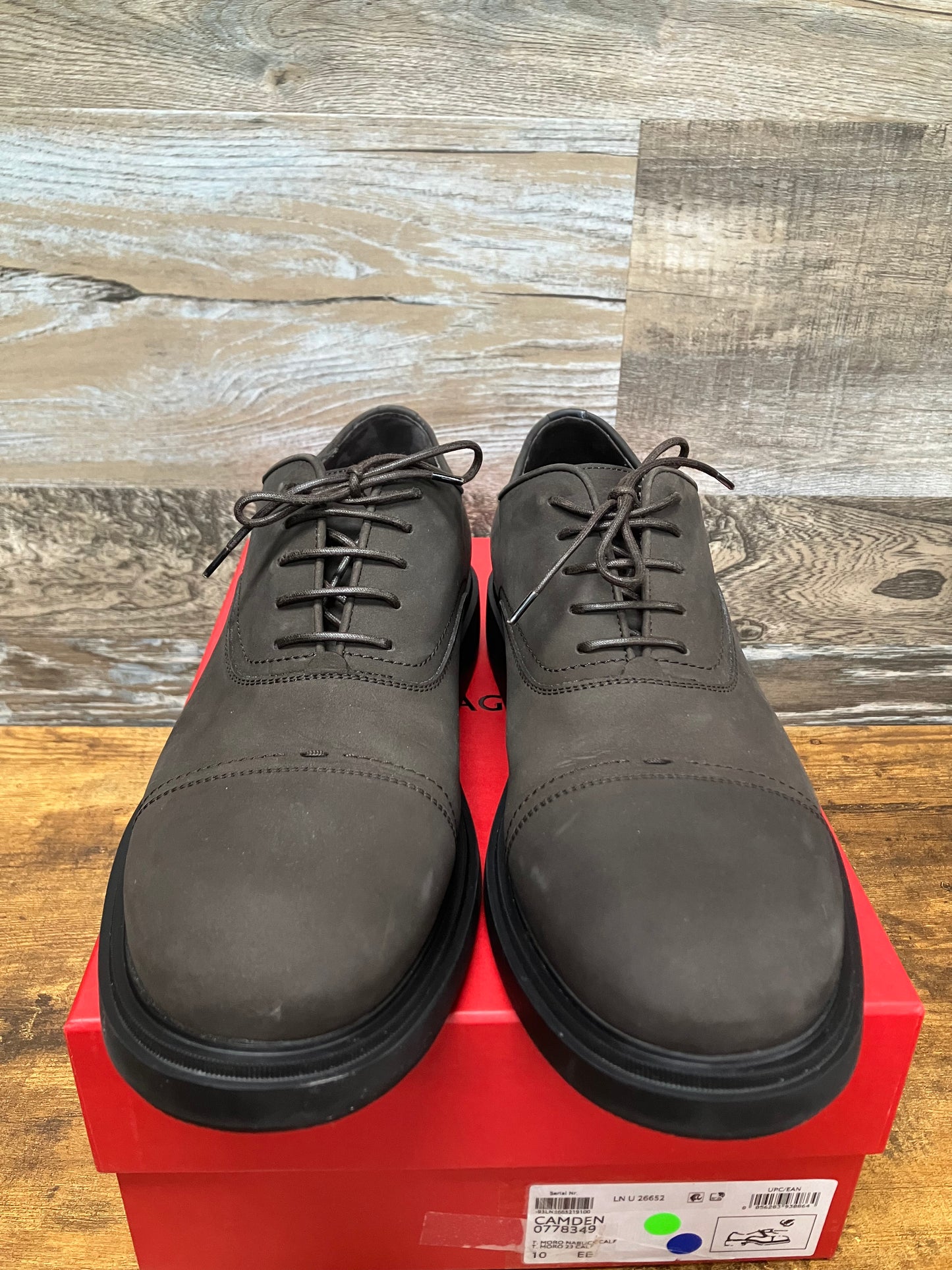 10/11-Ferragamo Camden Suede toe Oxford Shoe