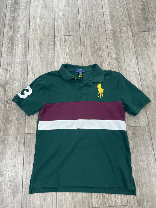L(14-16)- Polo Ralph Lauren Big Pony Burgundy/Green Polo