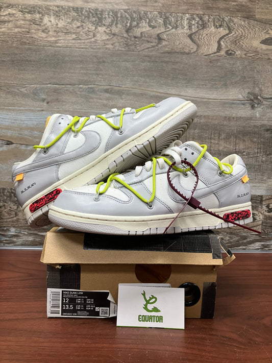 Nike Dunk Low Off-White Lot 8 Size 12