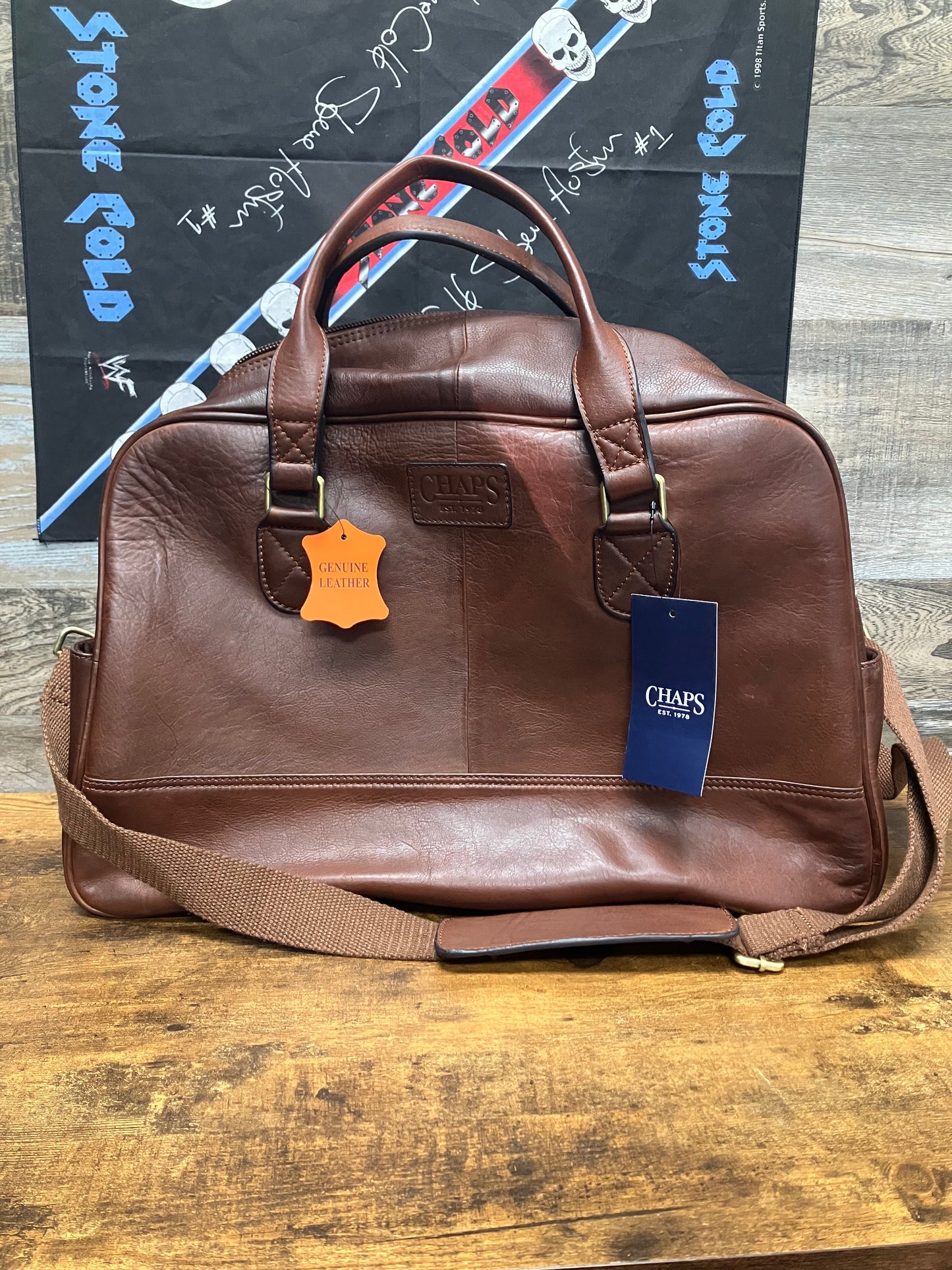 Chaps Ralph Lauren Genuine Leather Duffle Bag