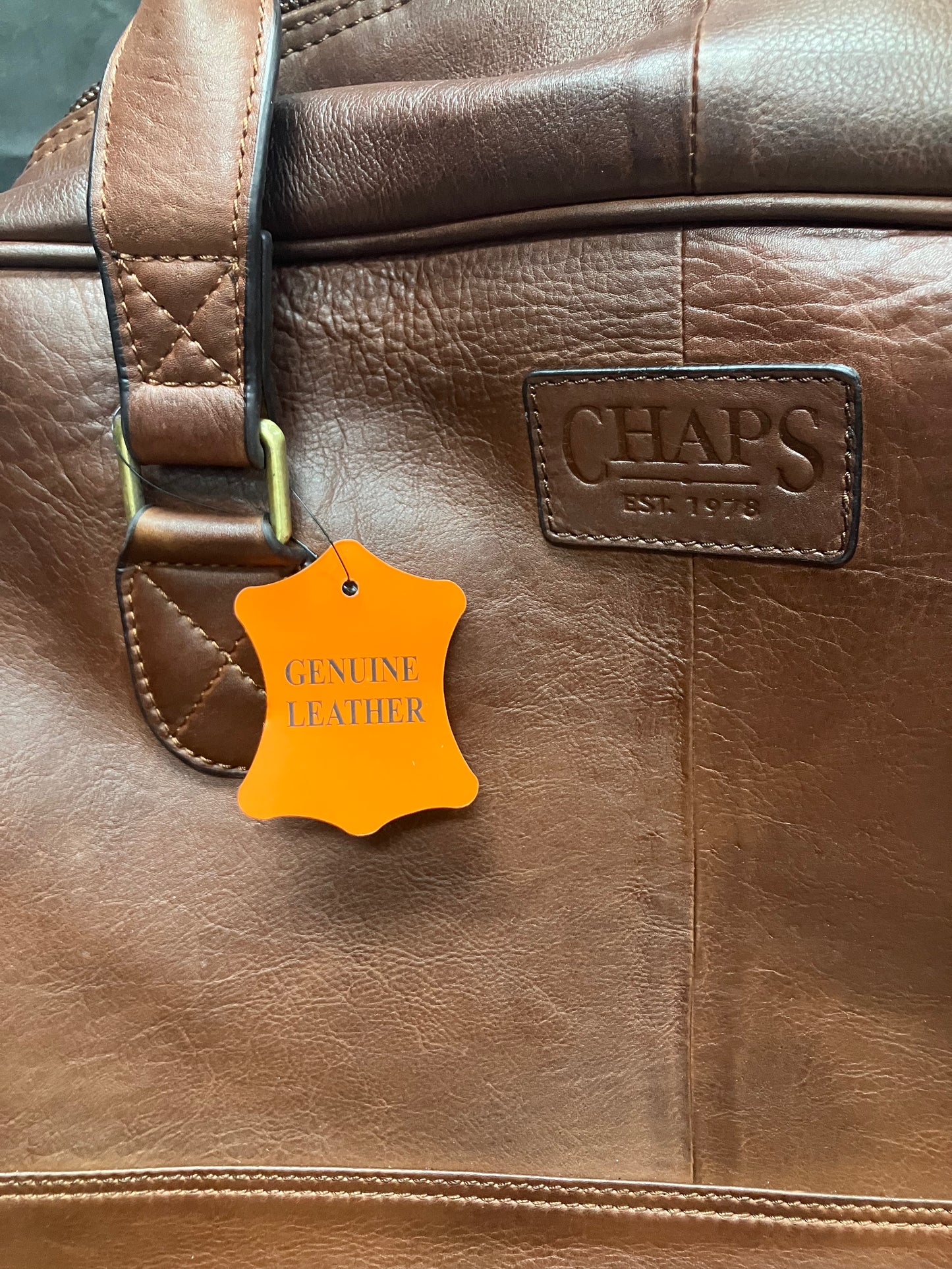 Chaps Ralph Lauren Genuine Leather Duffle Bag