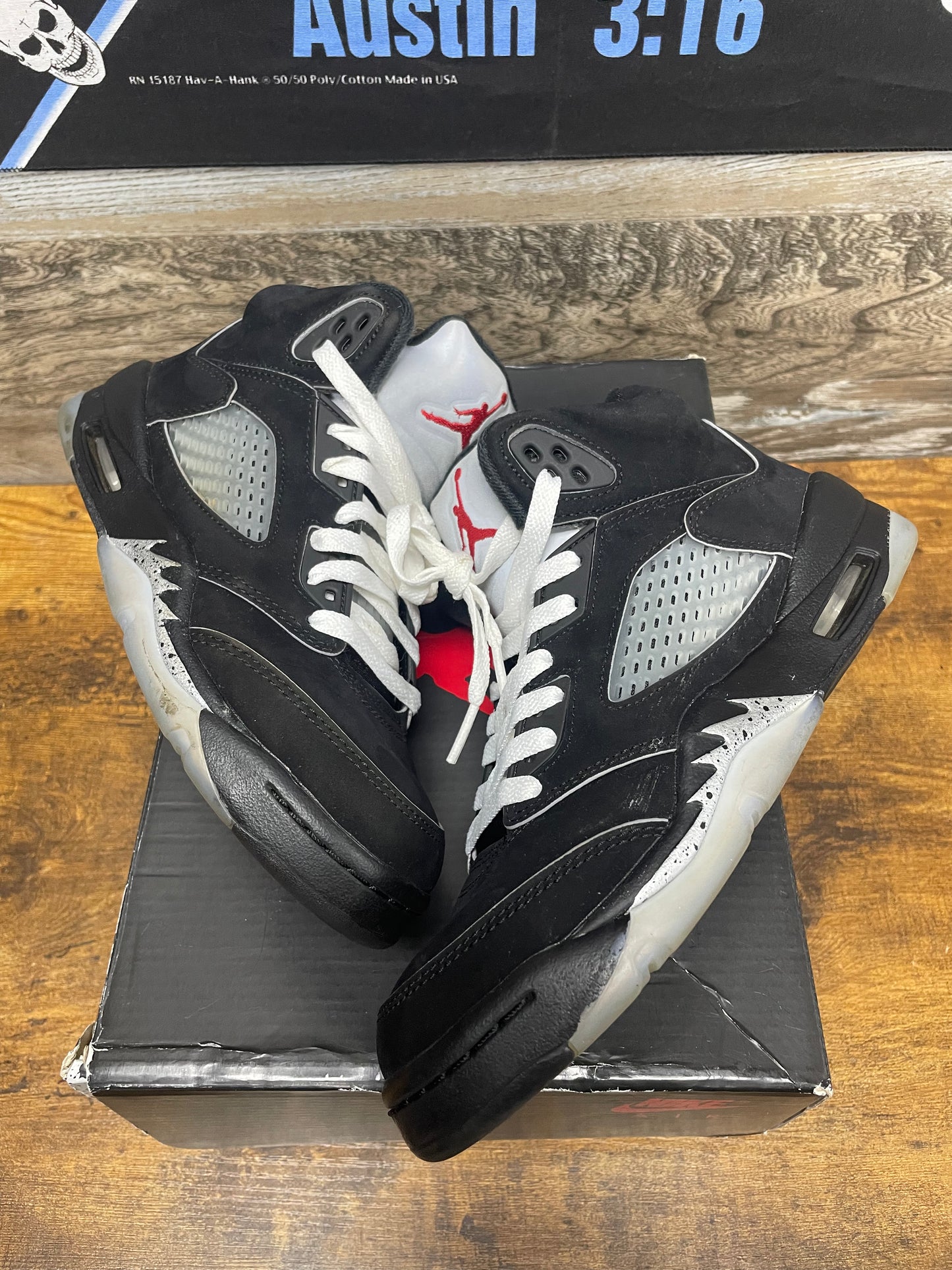 Jordan 5 Retro Black Metallic Reimagined GS Size 5.5Y