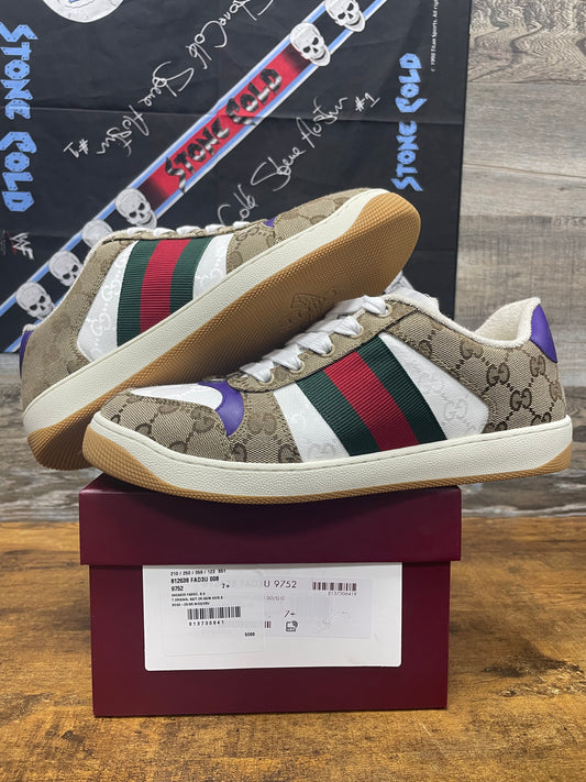 Gucci Screener GG Canvas Sneakers Size 7.5 UK/8.5 US