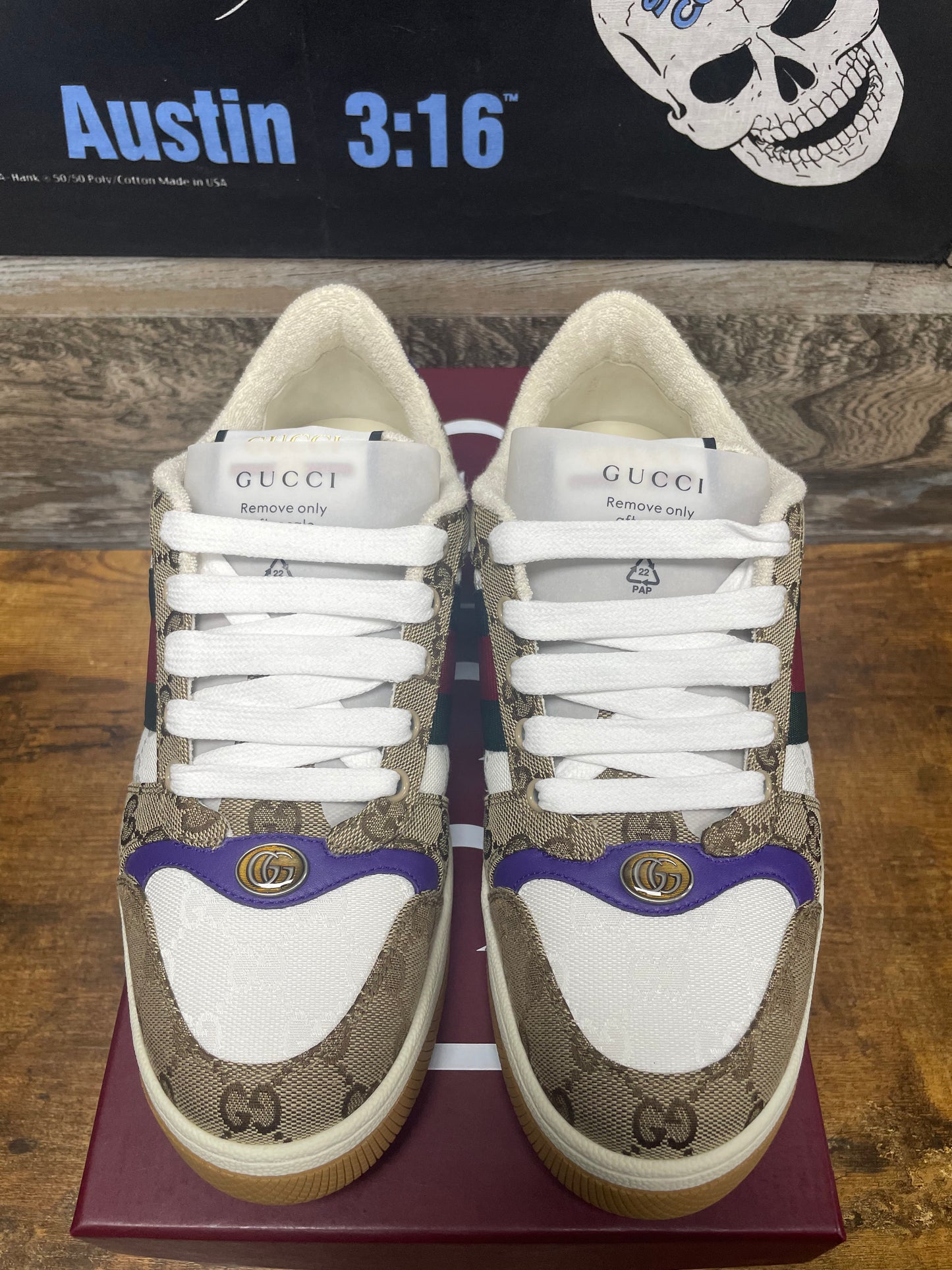 Gucci Screener GG Canvas Sneakers Size 7.5 UK/8.5 US