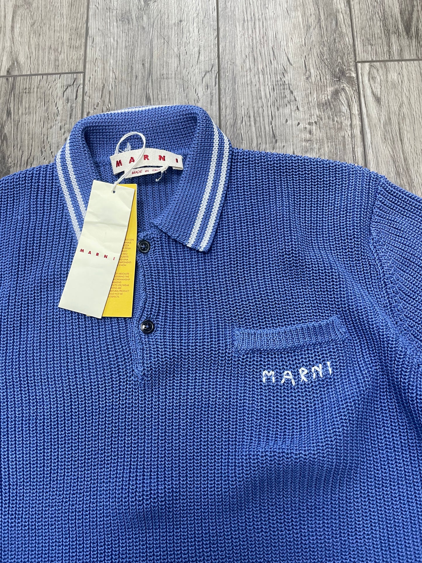 Marni 5 Gauge Fisherman Polo Shirt Size 50/M