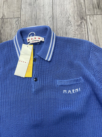 Marni 5 Gauge Fisherman Polo Shirt Size 50/M
