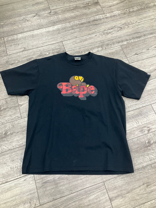 2XL-Bape Red Color Camo Logo Tee