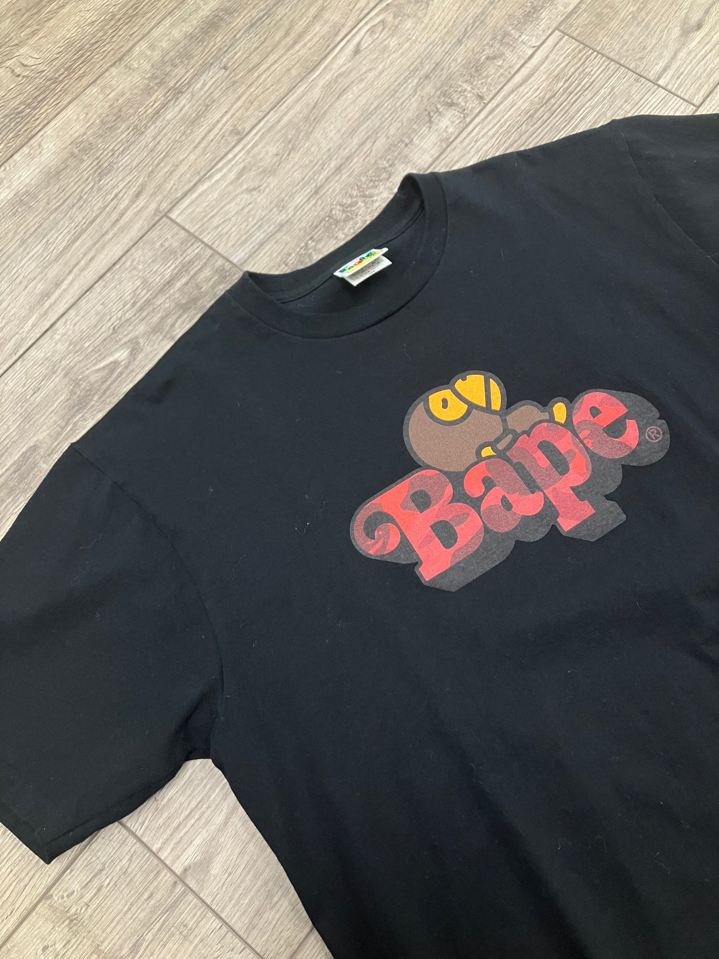 2XL-Bape Red Color Camo Logo Tee
