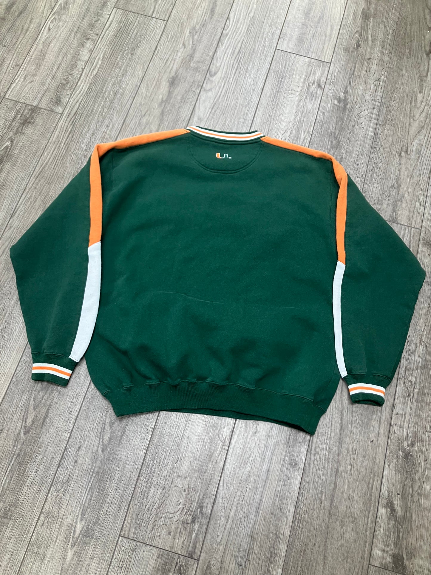 L-Vintage University of Miami Hurricanes Crewneck