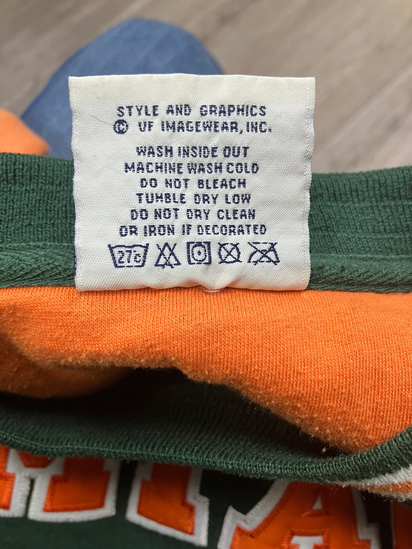 L-Vintage University of Miami Hurricanes Crewneck