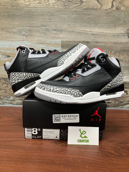 Jordan 3 Retro Black Cement 2018 Size 8.5