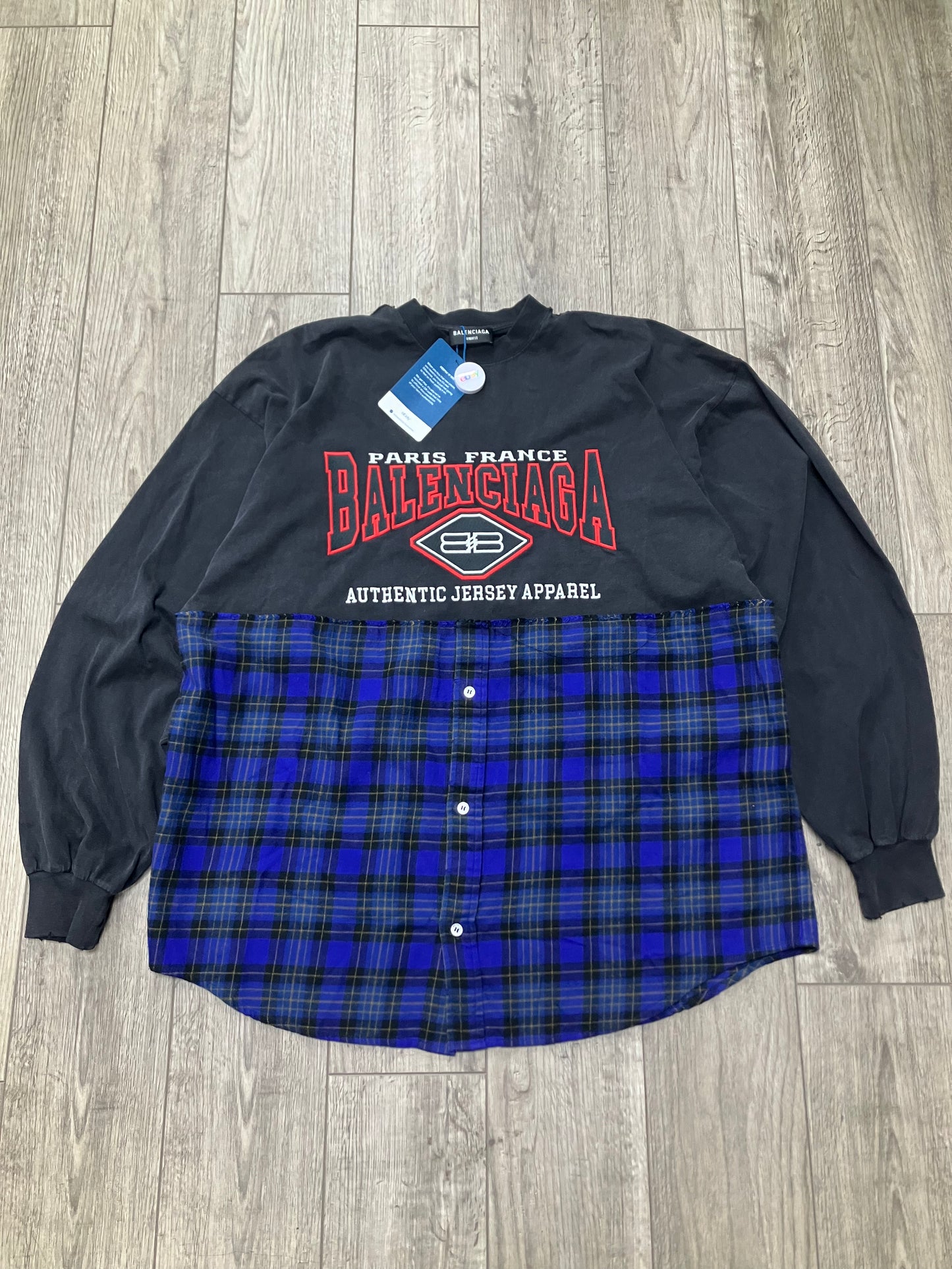 2-Balenciaga Hybrid Flannel Longsleeve shirt