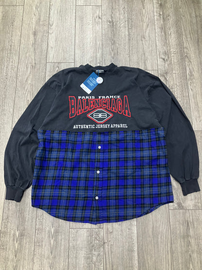 2-Balenciaga Hybrid Flannel Longsleeve shirt