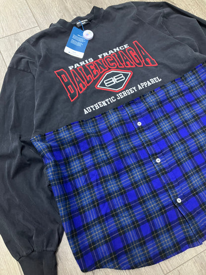 2-Balenciaga Hybrid Flannel Longsleeve shirt