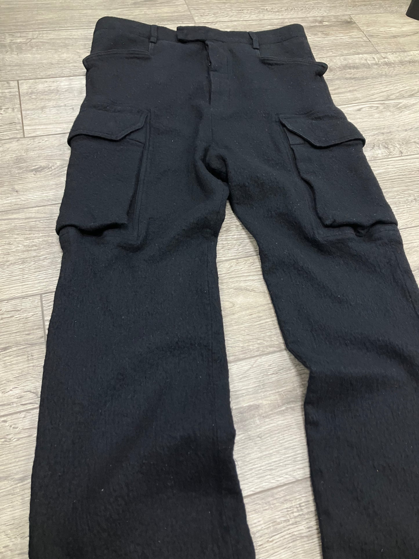 52-Rick Owens Gethsemane Wool Blend Cargo Pants