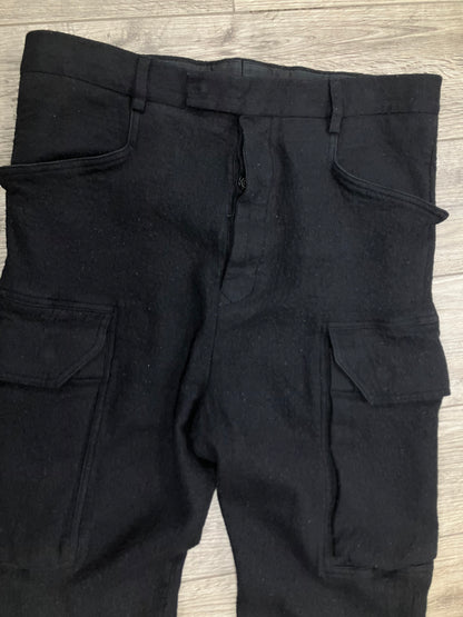52-Rick Owens Gethsemane Wool Blend Cargo Pants
