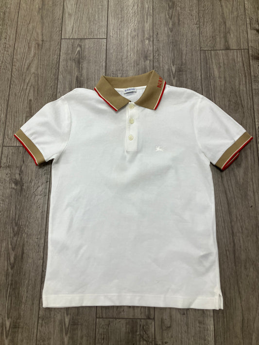 S-Burberry Collar Logo Polo Shirt