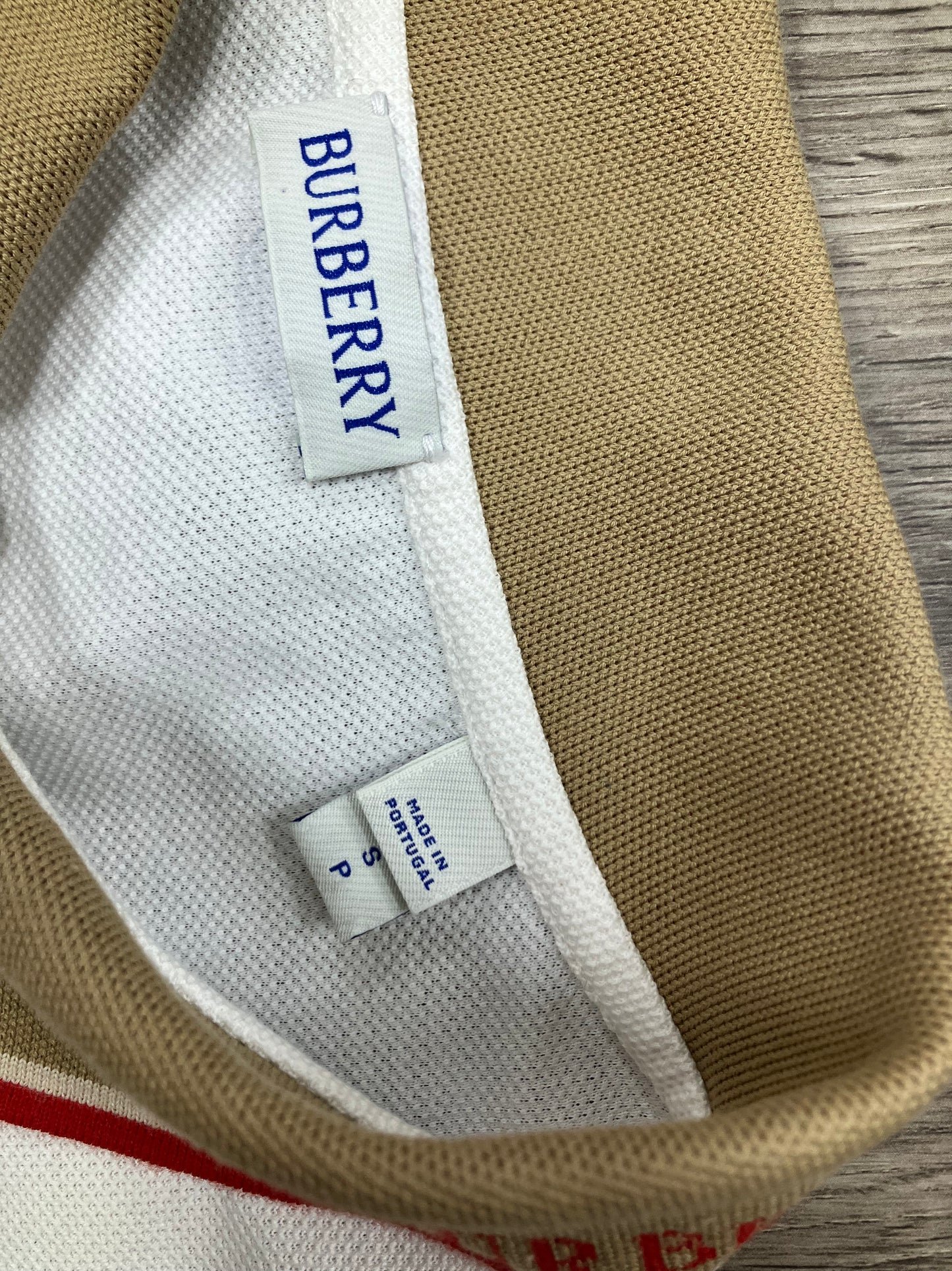 S-Burberry Collar Logo Polo Shirt