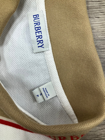 S-Burberry Collar Logo Polo Shirt