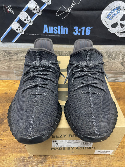 9.5 - adidas Yeezy Boost 350 V2 Low Black Non-Reflective