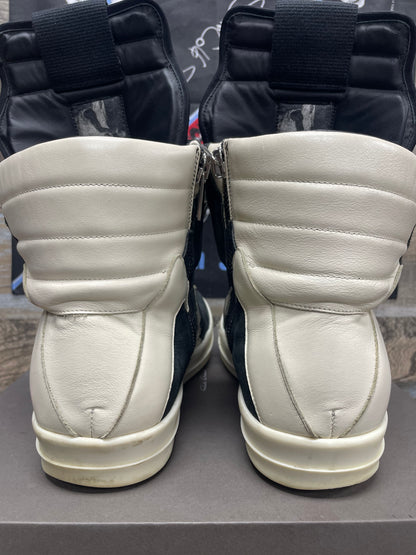 46/13-Rick Owens Geobasket Black Milk Sneakers