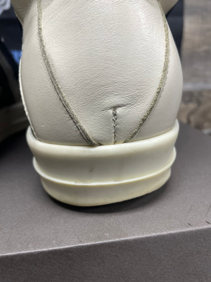 46/13-Rick Owens Geobasket Black Milk Sneakers