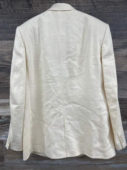 42 - Helmut Lang Beige 2 Button Blazer Linen