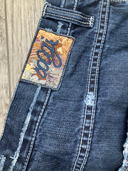 42-Coogi Embroidered Dark Blue Jeans