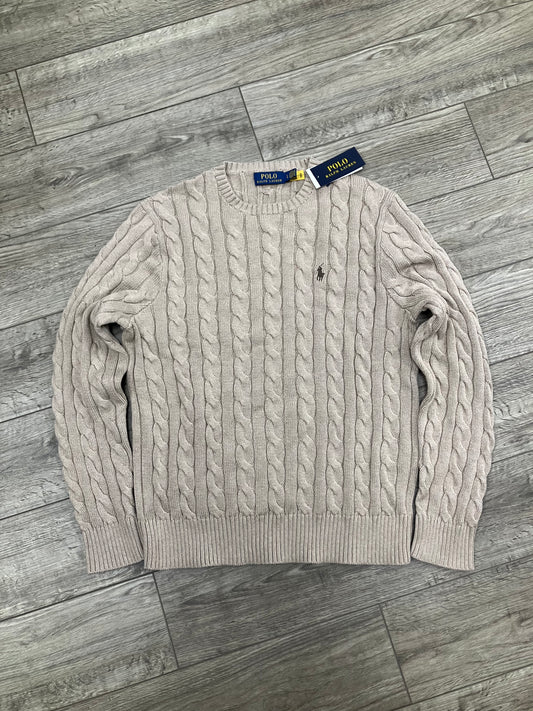 L-Polo Ralph Lauren Beige Cable Knit Sweater
