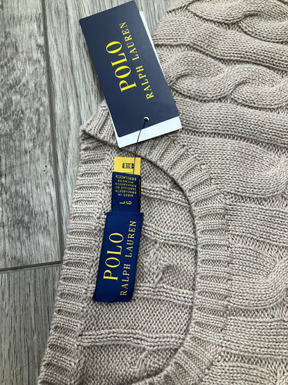 L-Polo Ralph Lauren Beige Cable Knit Sweater