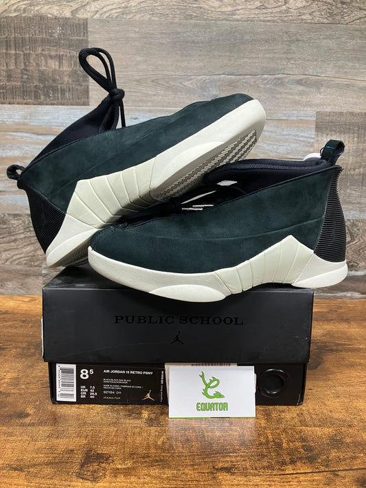 Jordan 15 Retro PSNY Black Suede Size 8.5