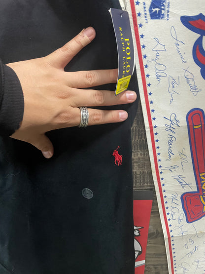 M - Polo Ralph Lauren Black/Red Cotton Jogger Pants