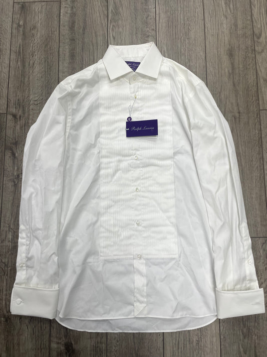 15.5/M - Purple Label Ralph Lauren Pleated French Cuff Tuxedo Dress Shirt