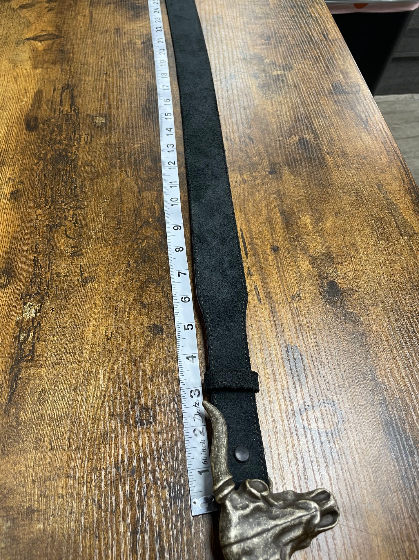 32 - RRL Roughout Suede Limited Edition Western Longhorn Belt