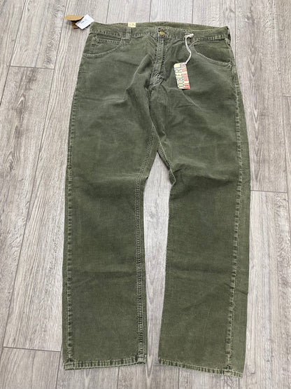 36-RRL Olive Green High Slim Corduroy Pants