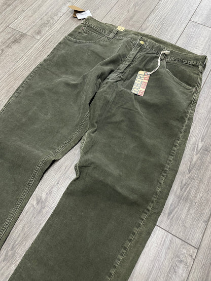 36-RRL Olive Green High Slim Corduroy Pants