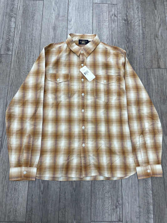RRL Plaid Checked Tan/Cream Western Workshirt