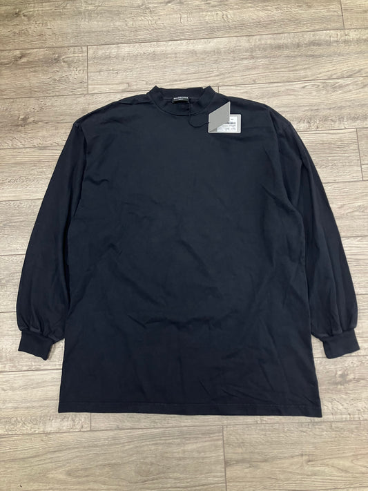 2-Balenciaga Black Logo Long Sleeve