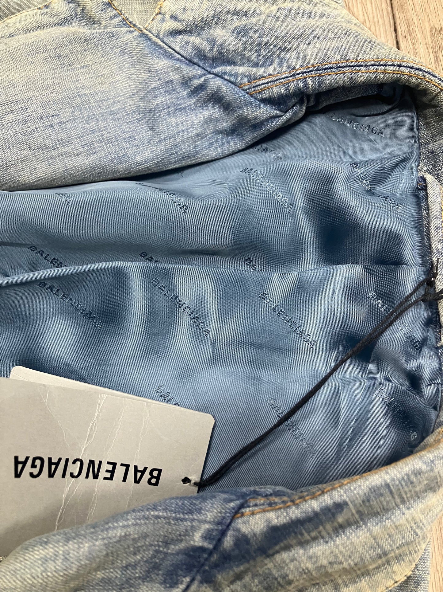 42-Balenciaga Denim Blazer Jacket