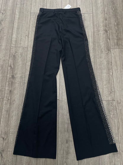 48 - Amiri Crystal Embellished Stripe Flare Dress Pants