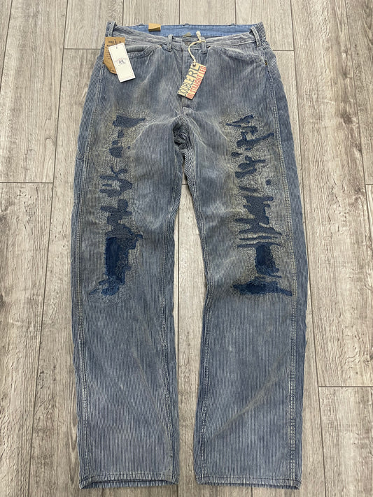 32 - RRL Distressed Indigo Corduroy Pants