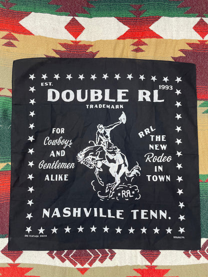 RRL Nashville TN Black Rodeo Cowboy Bandana