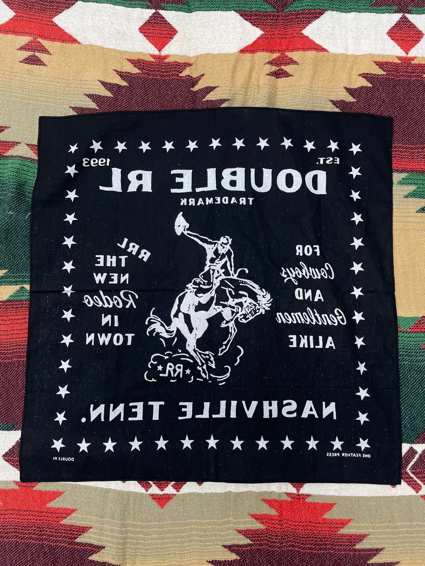 RRL Nashville TN Black Rodeo Cowboy Bandana