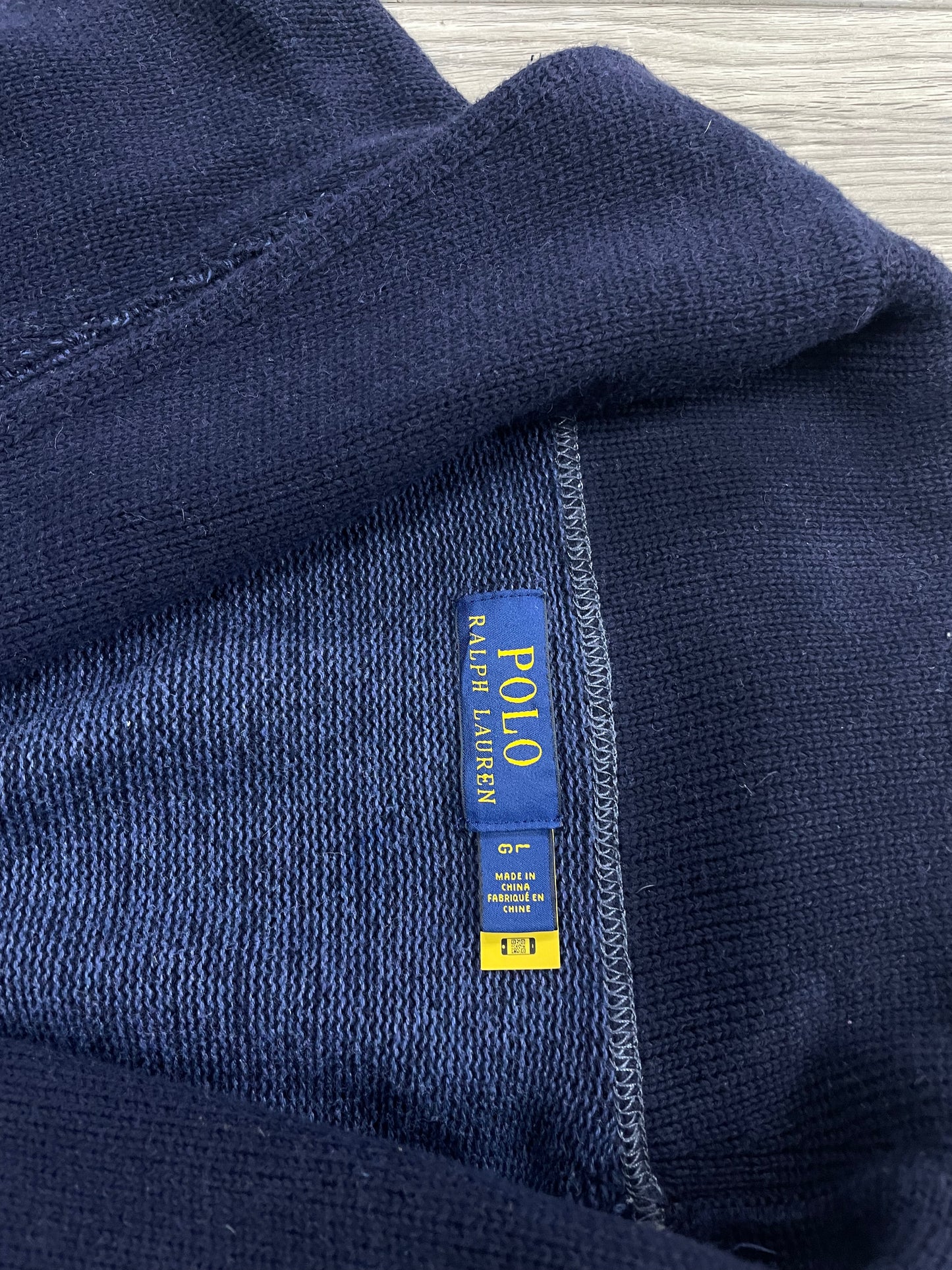 L - Polo Ralph Lauren Varsity Tiger Navy Shawl Cardigan