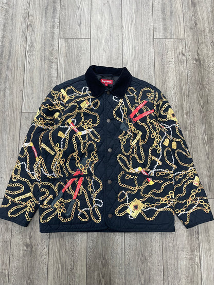 M - Supreme Gold Chains Quilted Jacket