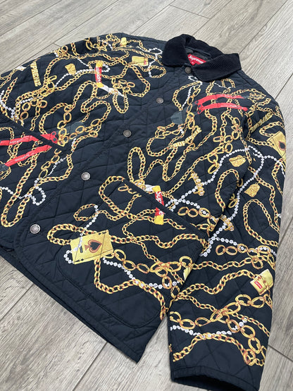 M - Supreme Gold Chains Quilted Jacket