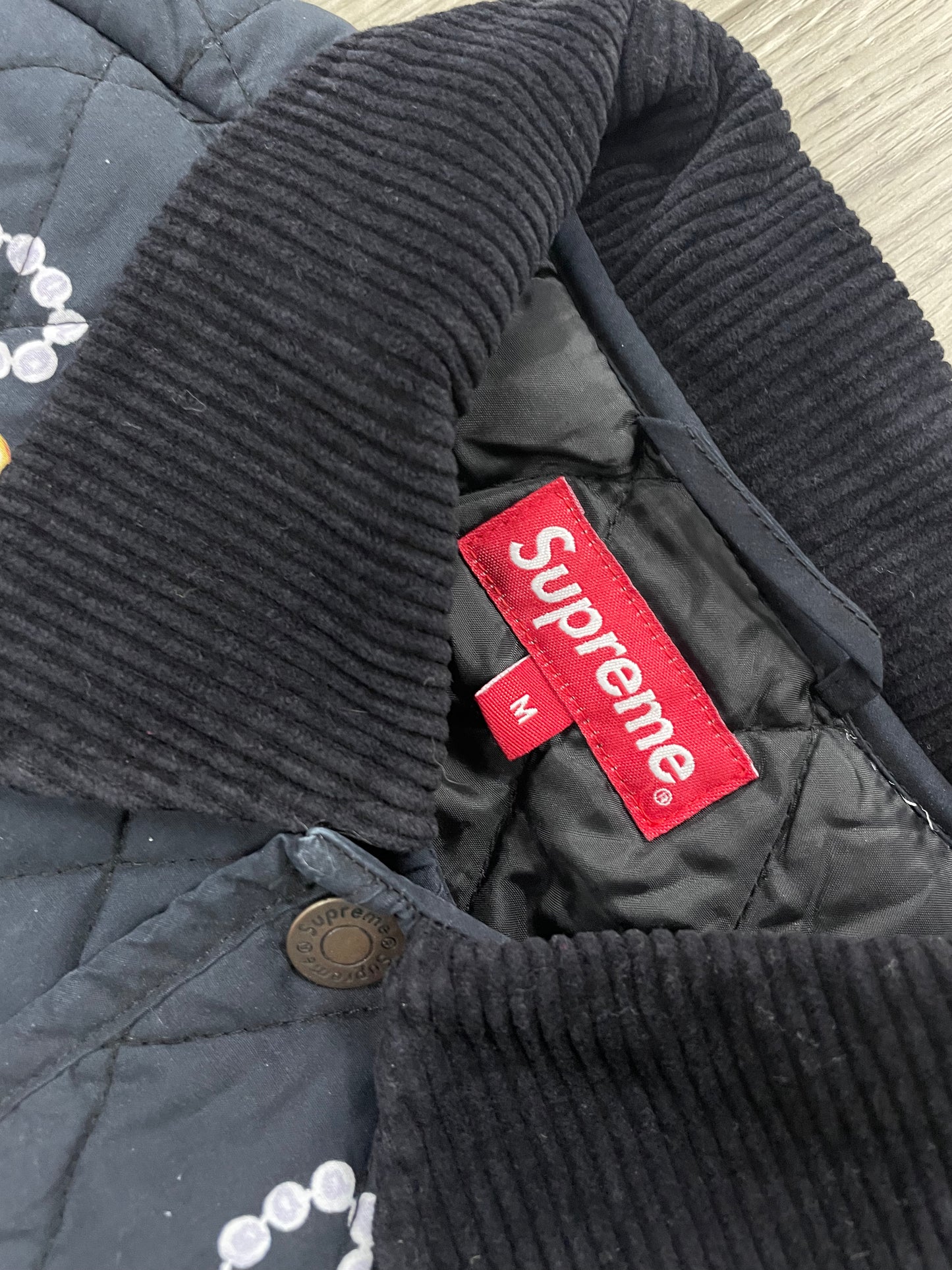 M - Supreme Gold Chains Quilted Jacket