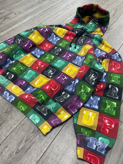 M - Supreme Color Blocks Hooded Sweatshirt